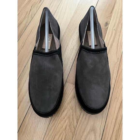NEW French Sole FS/NY Women's 6.5 Tangible Loafer Flat Grey/Black Velour Slip On - Picture 1 of 9